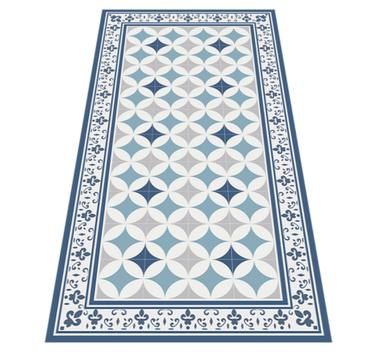 Tapis vinyle cuisine carreaux azur - TenStickers