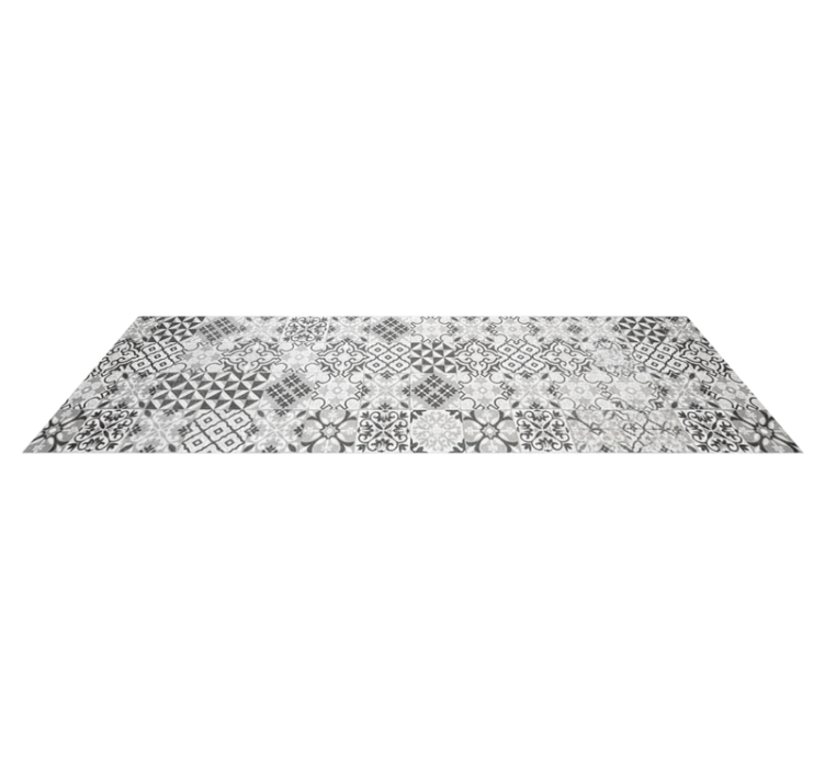 Tapis vinyle cuisine mosaïque grise complexe - TenStickers