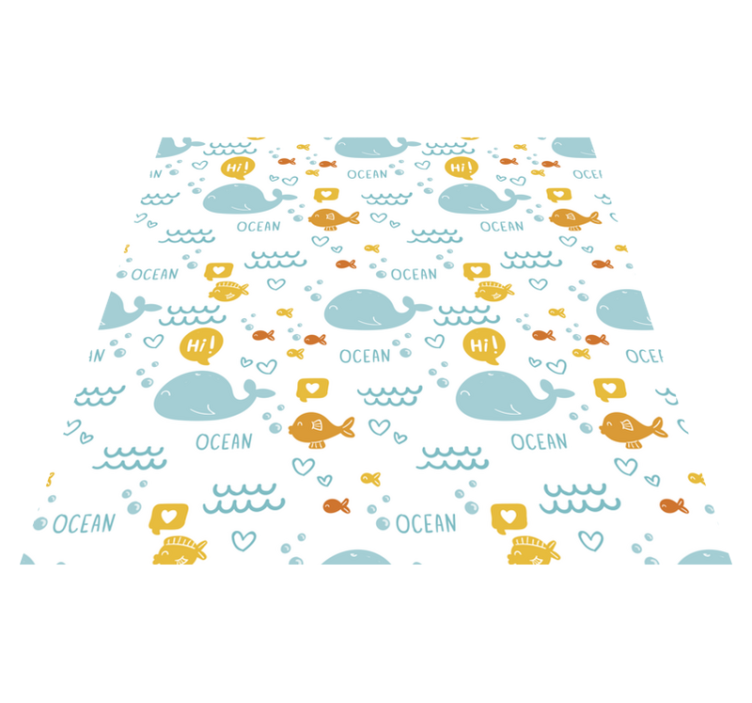 Tapis vinyle animal mobilier océan coloré et joyeux - TenStickers