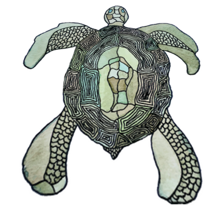 Tapis vinyle animal tortue classique - TenStickers