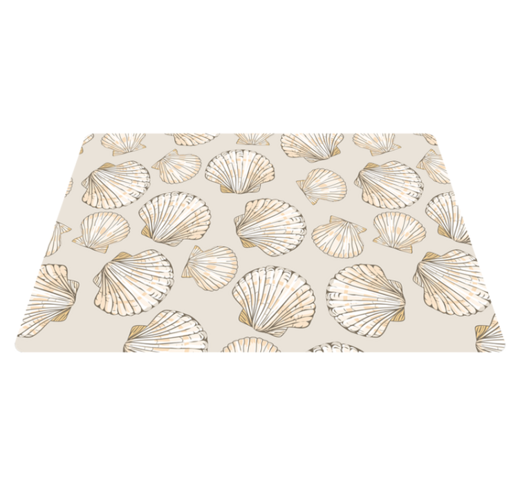 Tapis vinyle animal coquillages grands et petits - TenStickers