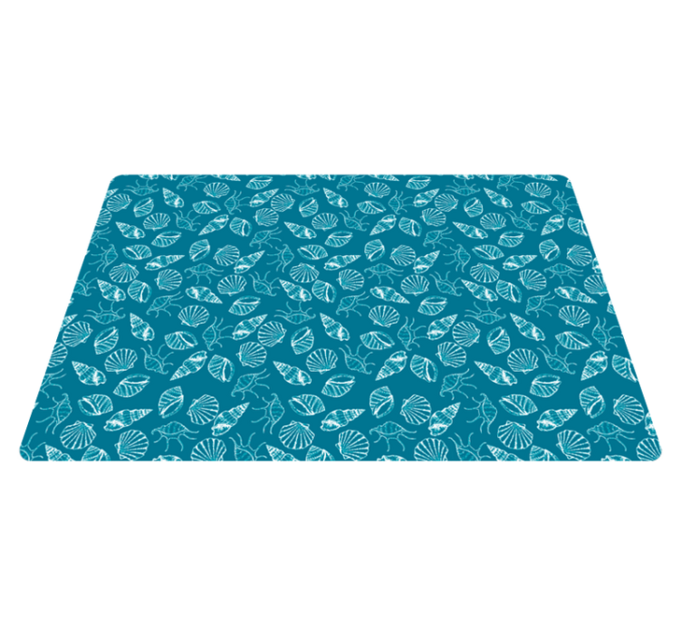 Tapis vinyle animal coquillages marins - TenStickers