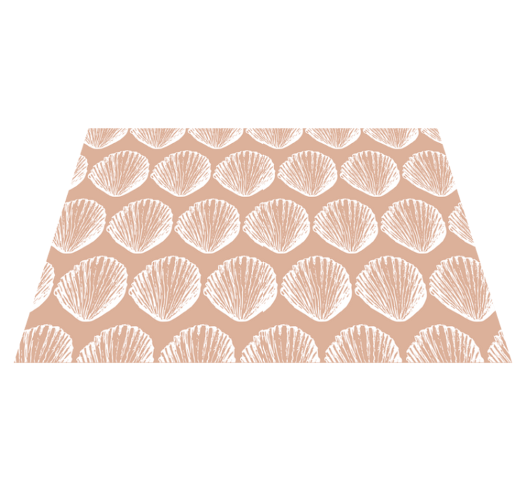 Tapis vinyle animal motif coquillage rétro beige - TenStickers
