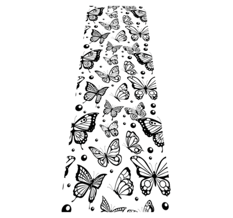 Tapis vinyle animal papillons et pois monocolores - TenStickers