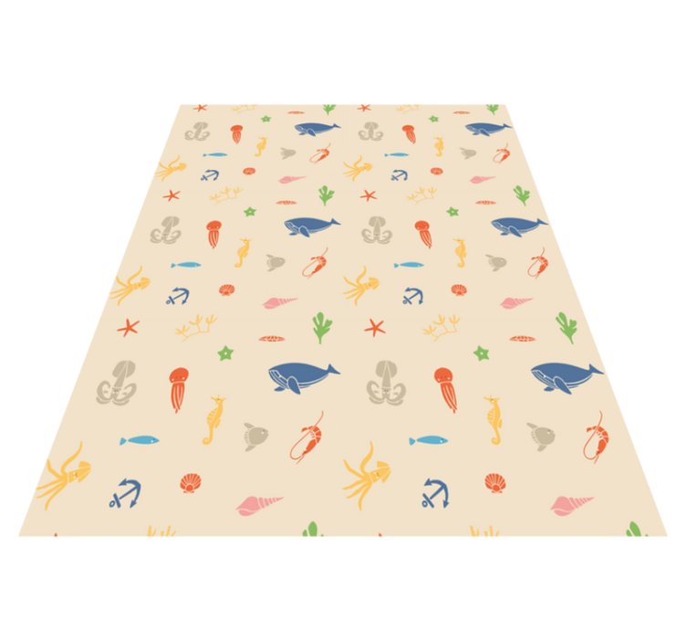 Tapis vinyle animal motifs créatures marines - TenStickers