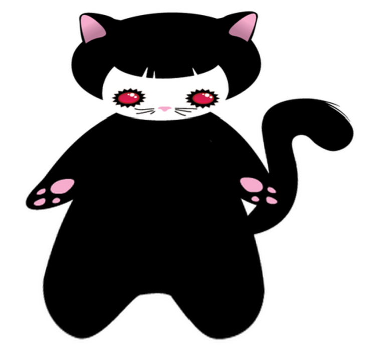 Tapis vinyle animal monstre petit chat - TenStickers