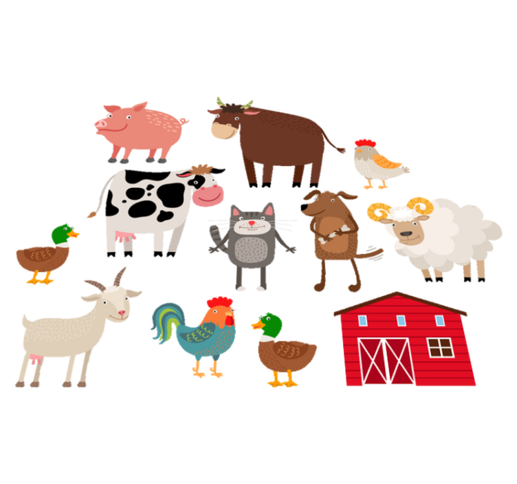 Tapis vinyle animal ferme - TenStickers