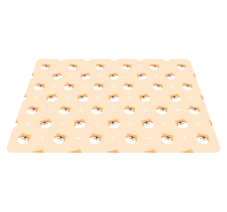 Tapis vinyle animal tête de chien mignon - TenStickers