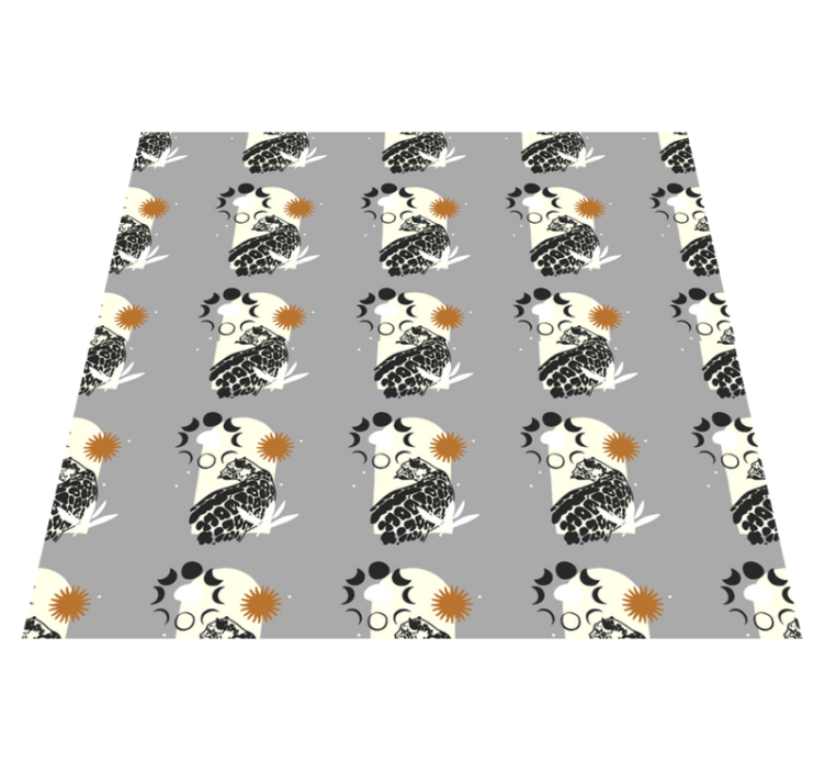Tapis vinyle animal motif léopard noir sous la lune - TenStickers
