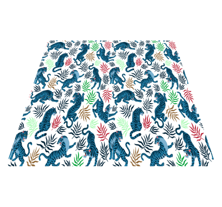 Tapis vinyle animal léopards colorés et dangereux - TenStickers