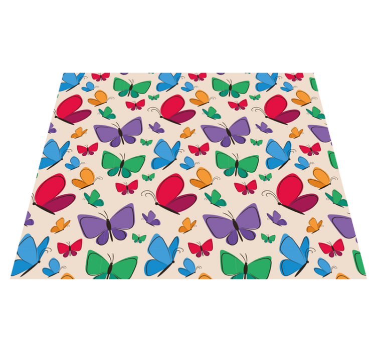 Tapis vinyle animal éléments de papillon vivants - TenStickers