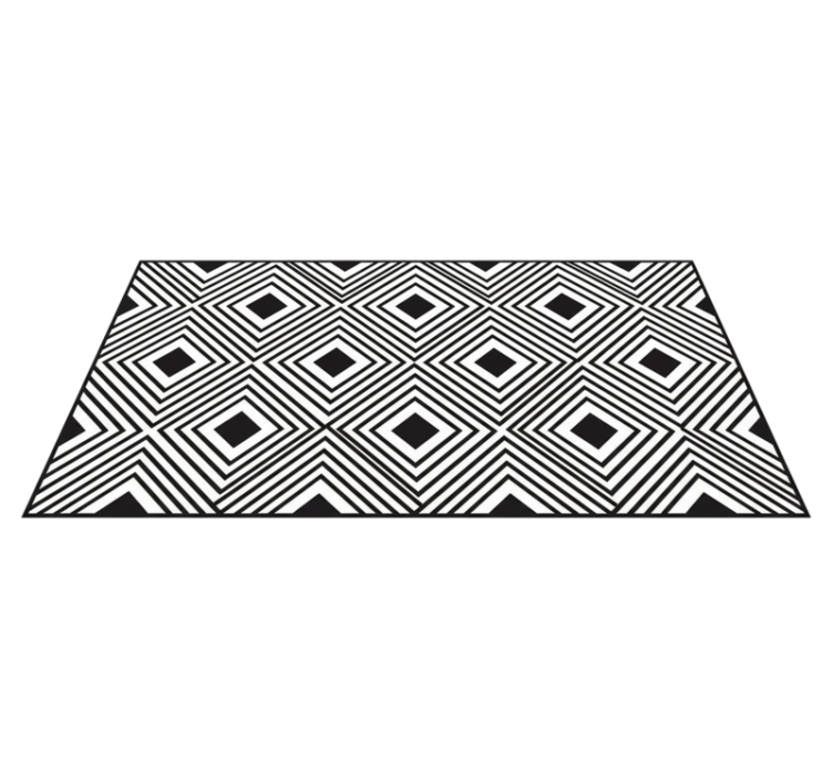 Tapis vinyle cuisine motif losanges audacieux - TenStickers