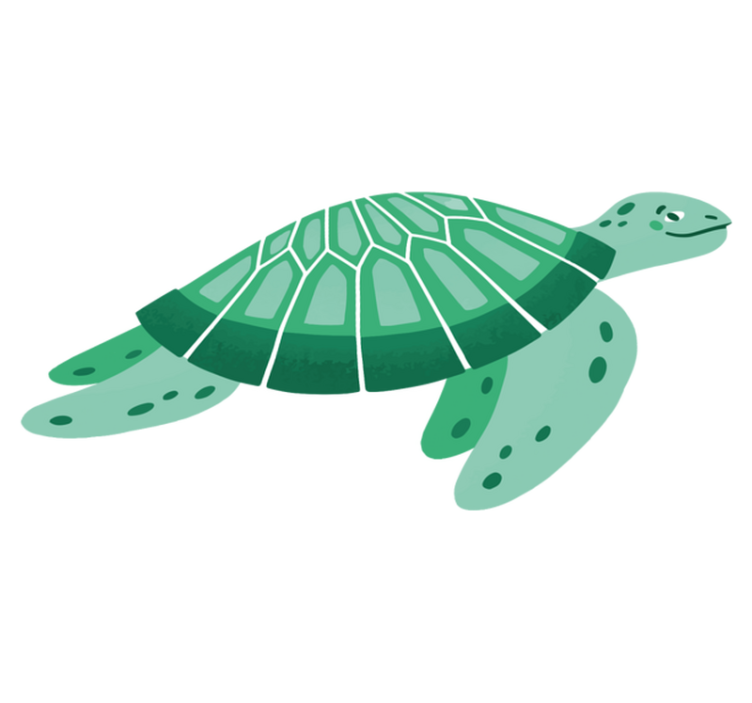 Tapis vinyle animal art de la tortue ludique - TenStickers