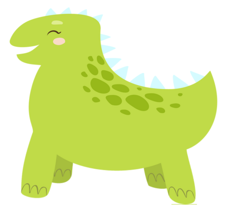Tapis vinyle animal personnage dinosaure heureux - TenStickers