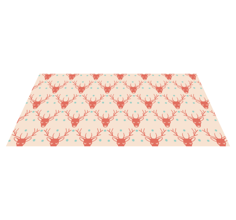 Tapis vinyle animal créatures à cornes rouges - TenStickers