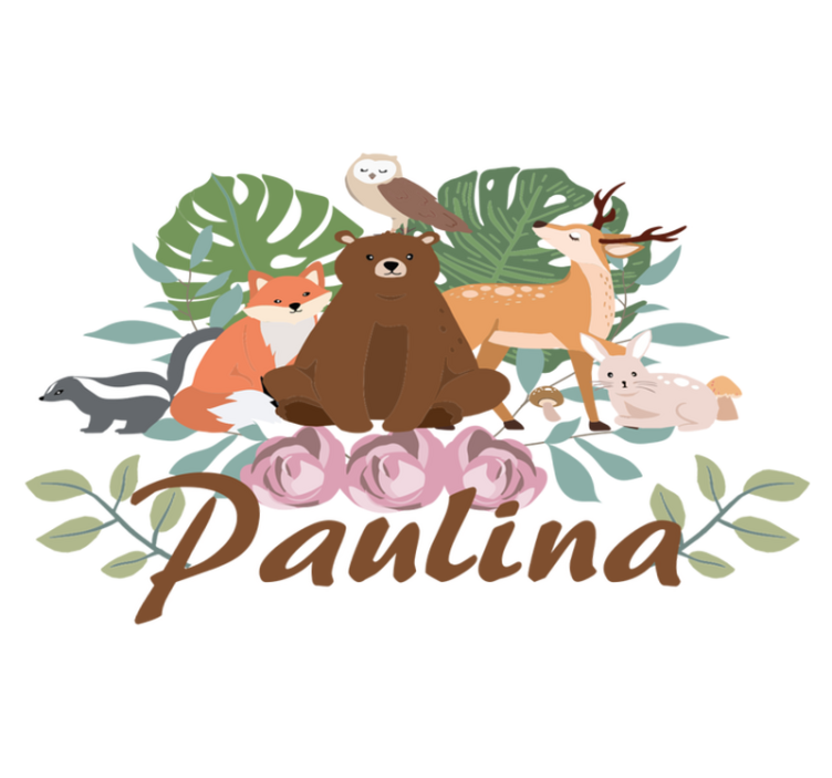 Tapis vinyle animal rassemblement d'animaux de forêt - TenStickers