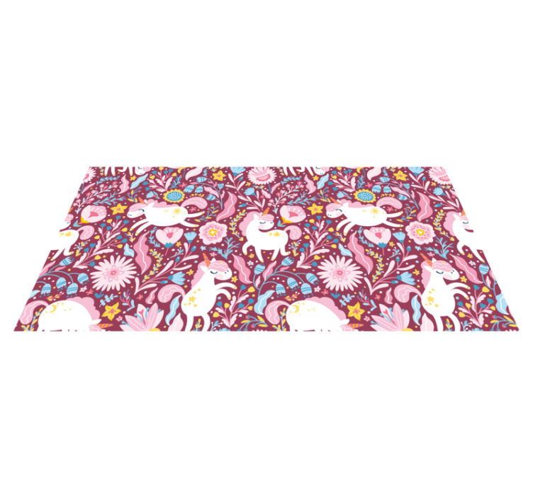 Tapis vinyle animal motif licornes ludiques - TenStickers