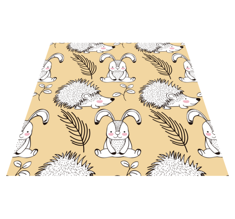 Tapis vinyle animal motifs animaux mignons - TenStickers