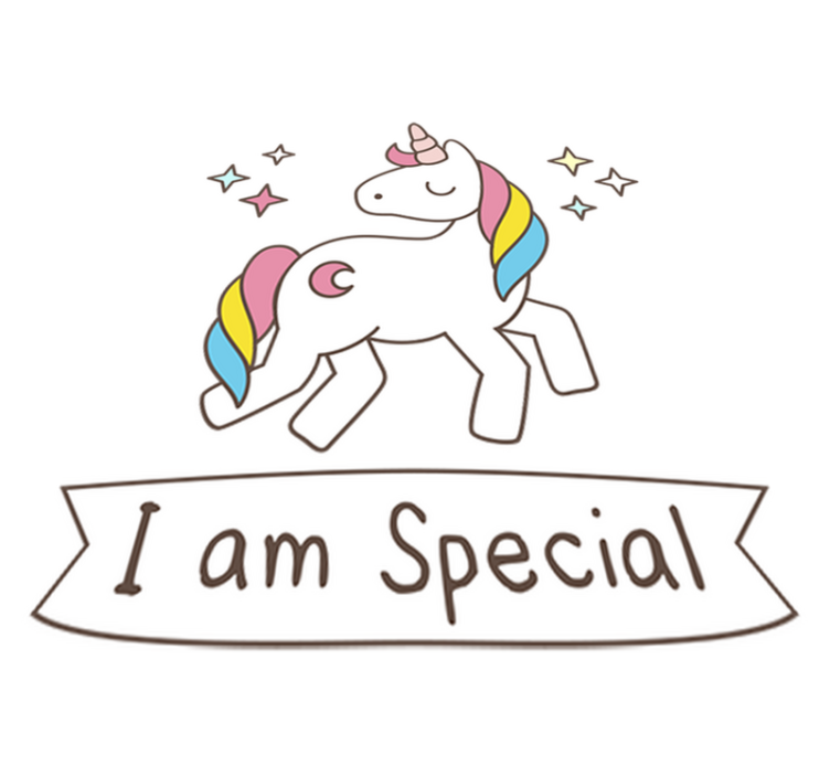 Tapis vinyle animal licorne avec phrase spéciale - TenStickers