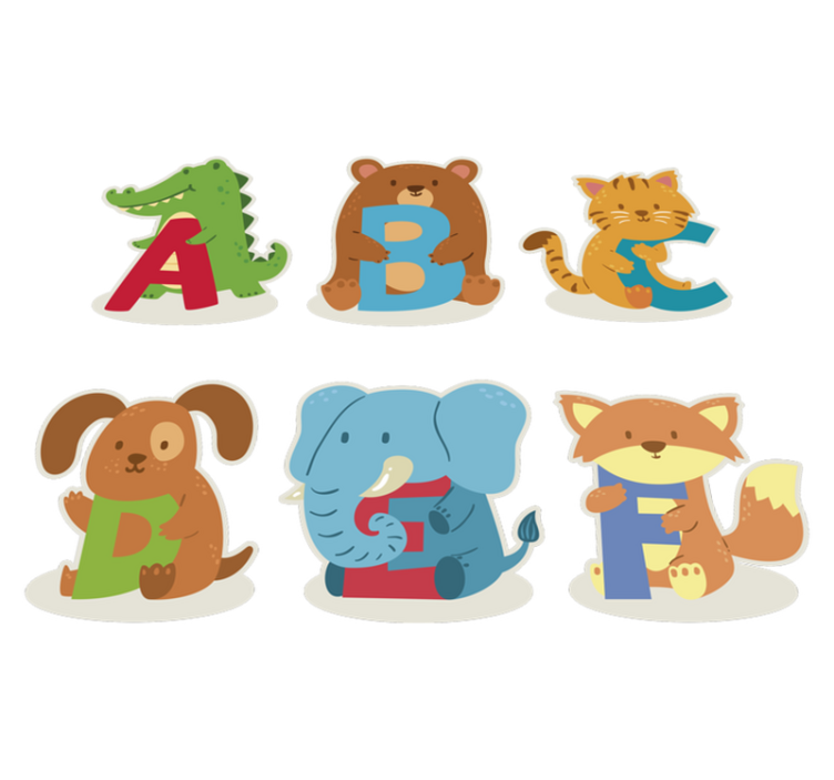 Tapis vinyle animal alphabet des animaux - TenStickers