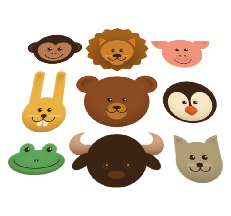 Tapis vinyle animal créatures heureuses - TenStickers