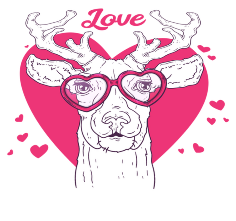 Tapis vinyle animal amour des cerfs - TenStickers