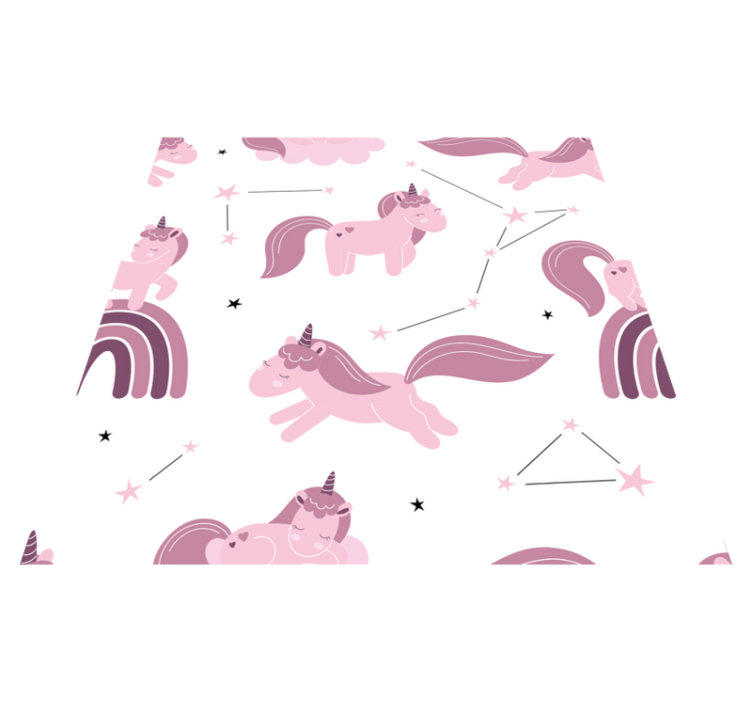 Tapis vinyle animal licornes et constellations - TenStickers