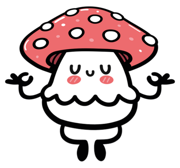 Tapis vinyle animal personnage champignon mignon - TenStickers