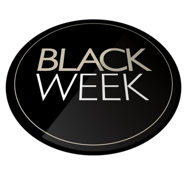 Tapis vinyle black friday promo semaine noire - TenStickers