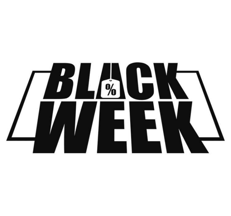 Tapis vinyle black friday vitrine de la semaine noire - TenStickers