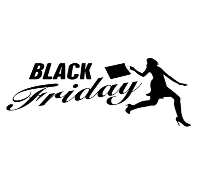 Tapis vinyle black friday femme en shopping - TenStickers