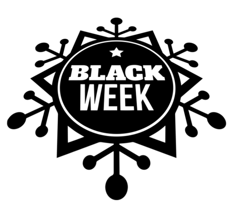 Tapis vinyle black friday flocon de neige semaine - TenStickers