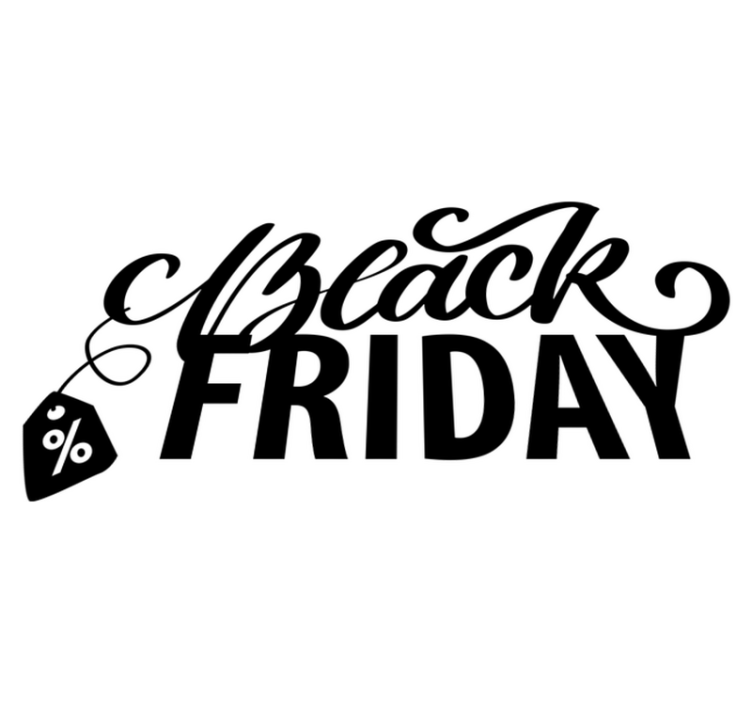 Tapis vinyle black friday joli avec étiquettes - TenStickers