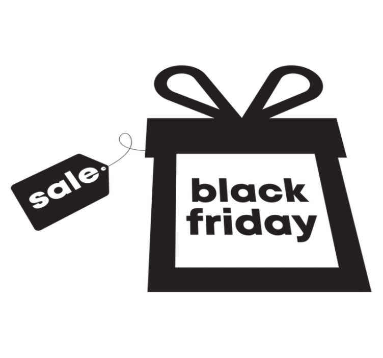 Tapis vinyle black friday dans un cadeau - TenStickers