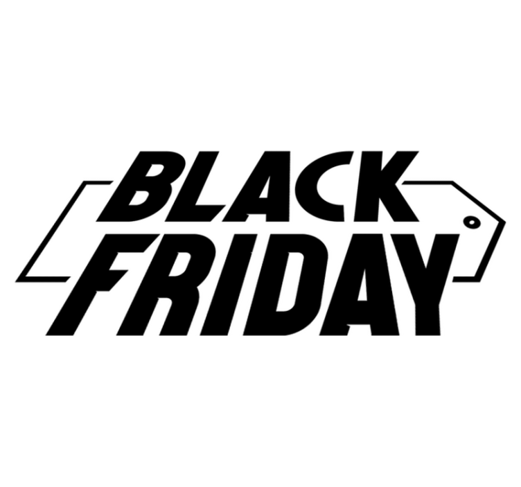 Tapis vinyle black friday écriture cursive moderne - TenStickers