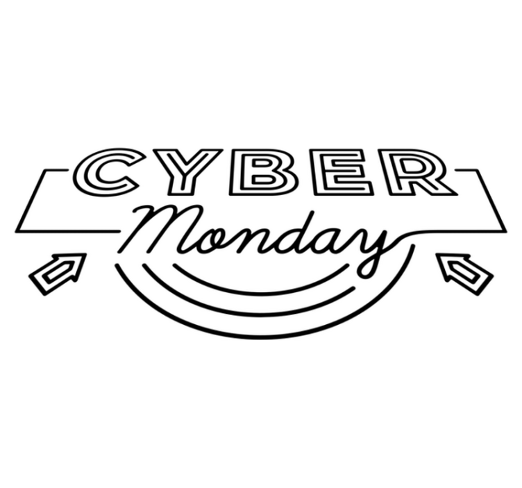 Tapis vinyle black friday flèches cyber monday - TenStickers