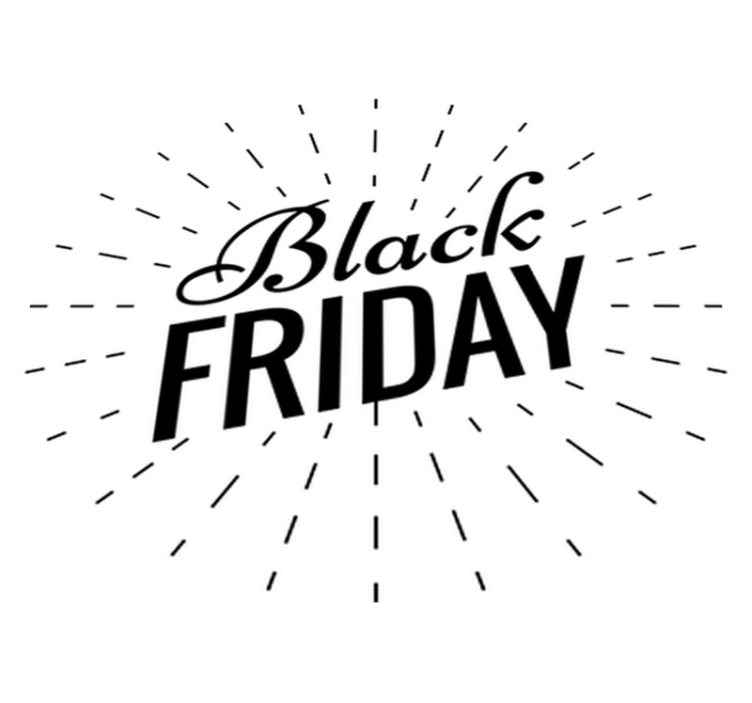 Tapis vinyle black friday texte calligraphique scintillant - TenStickers