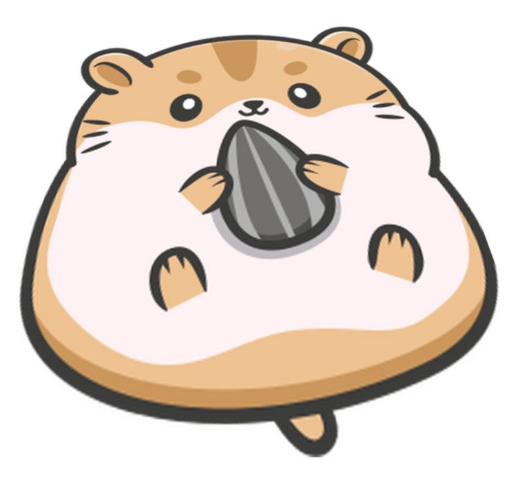 Tapis vinyle animal graphique hamster mignon - TenStickers