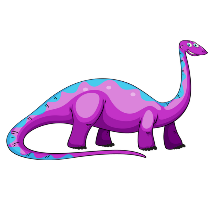 Tapis vinyle animal dinosaure violet ludique - TenStickers
