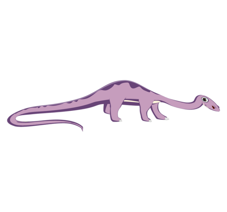 Tapis vinyle animal dinosaure à long cou amical - TenStickers