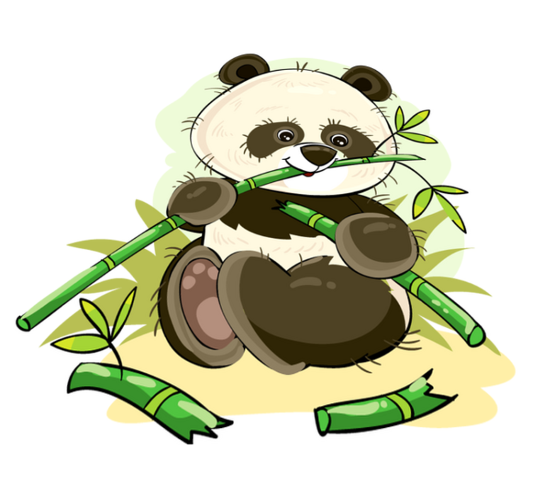 Tapis vinyle animal panda mignon - TenStickers