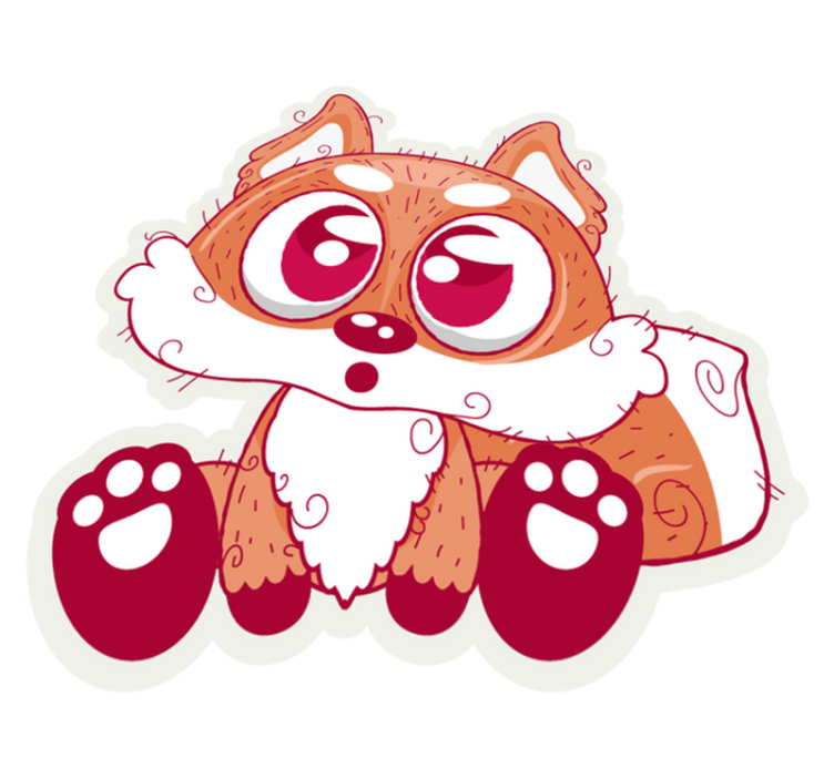 Tapis vinyle animal renard anime mignon - TenStickers