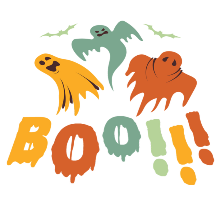 Tapis vinyle pour halloween fantôme boo - TenStickers