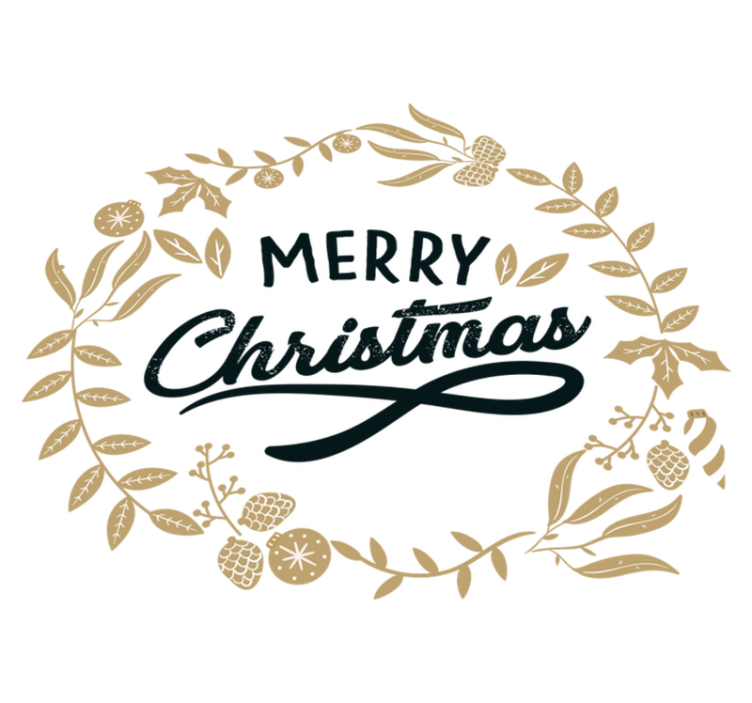 Tapis vinyle noël broderie florale de noël - TenStickers