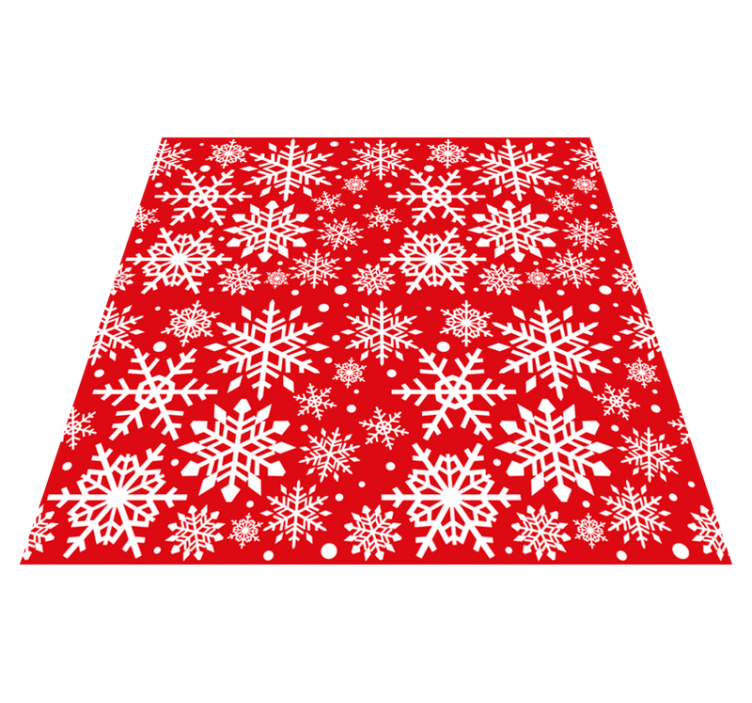 Tapis vinyle noël flocons rouges décoratifs - TenStickers