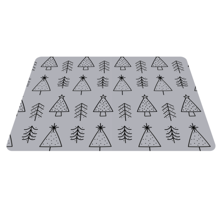 Tapis vinyle noël arbres de noël à motifs - TenStickers