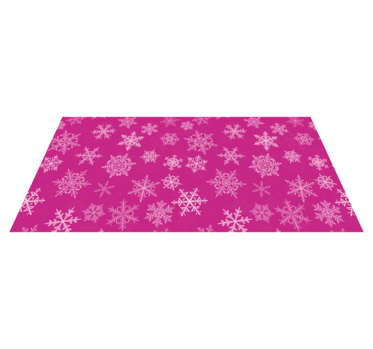 Tapis vinyle noël motif flocons de neige - TenStickers