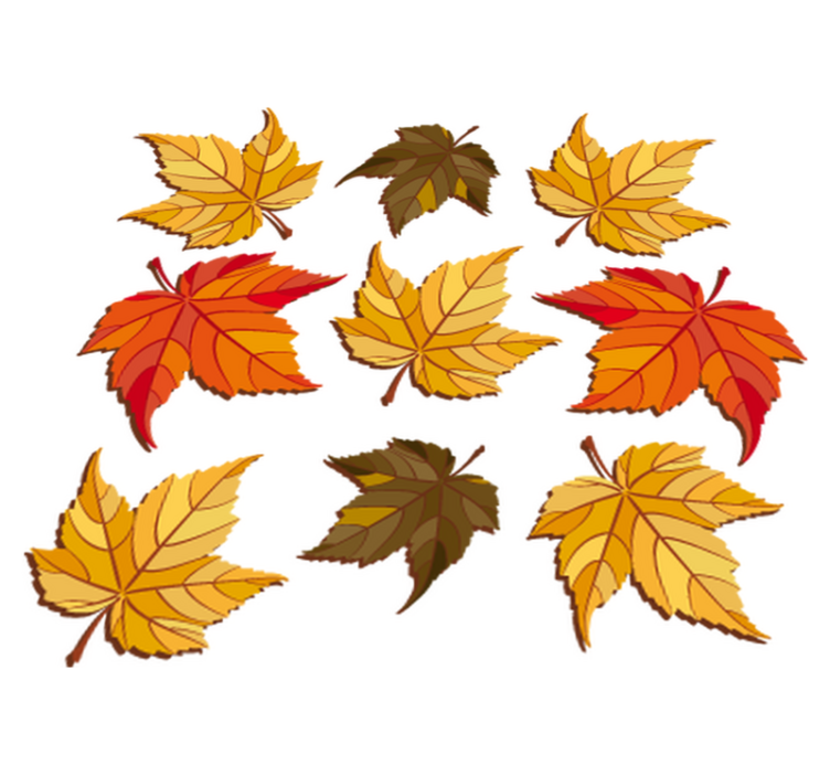 Tapis vinyle plantes feuilles d'automne - TenStickers