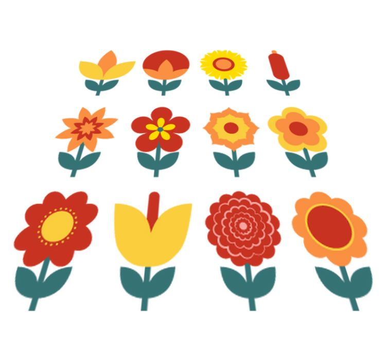 Tapis vinyle plantes collection fleurs d'été - TenStickers