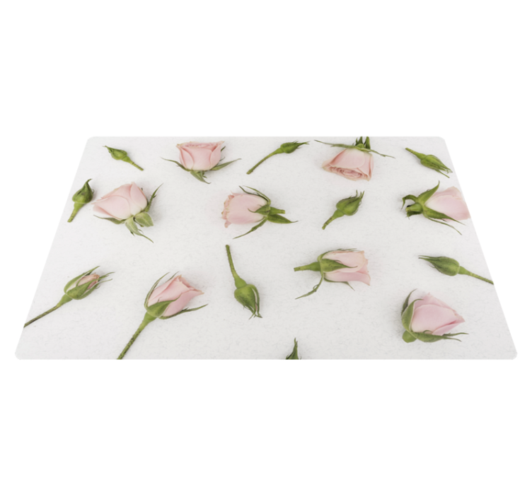 Tapis vinyle plantes fleurs romantiques de printemps - TenStickers